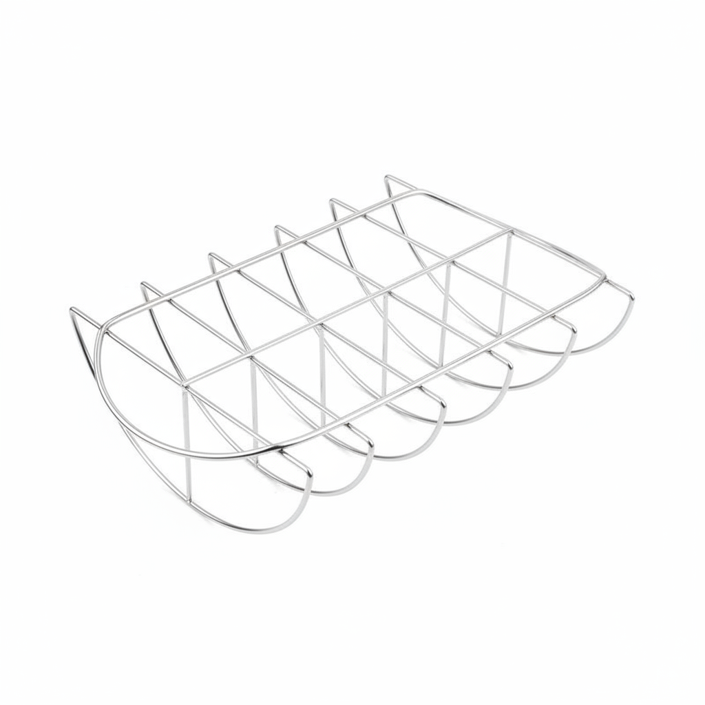 Rear view of rib rack